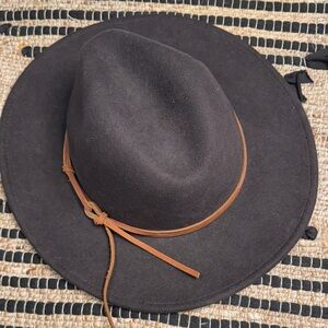 Wool western hat woman’s brown leather hat